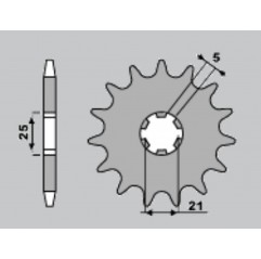 CHT ZĘBATKA PRZEDNIA 569 14 (569-14) 569 14 KAWASAKI KX 250 '87-'98, YAMAHA YZ 250 '77-'98, XV 250`89-15 (JTF569.14) (ŁAŃC. 520)